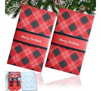 2 Pcs Gift Card Booklet Christmas, Diy Gift Card Holder with 5 Slots Christmas Cards Booklet Envelope, Fun Homemade Party Gifts for Family, Colleagues and Friends