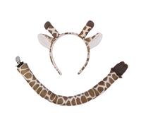 2 PCS Giraffe Costume Adult Deer Taill Deer Ears Giraffe Headband Giraffe Ears Deer Antler Headband Animal Costume Adult