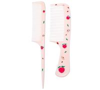 2 PCS Girls Kids Comb Set, Small Cute Combs Girls Hair Brush, Mini Fat Tooth Comb for Toddlers Curl Brush Travel Hairdressing Hair Styling Combs for Baby Children (Pink2)