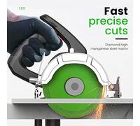 2 Pcs Glass Cutting Disc 22mm ID 100mm OD 15mm Sand Width 1mm Thick Diamond Saw Blade for Tile Crystal Wine Bottle (Green)