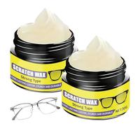 2 Pcs Glass Scratch Remover & Repair Kit,Glass Polish with Sponge for Crystal Clear Vision,Perfect for Eyewear,Watches,Phone Screens