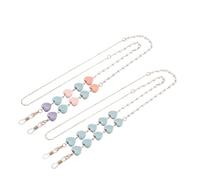 2 Pcs Glasses Strap Glasses Chain, Lightweight Multicolor Eyeglasses Chain with Adjustable Loops, Spectacle Chain Sunglasses Strap Glasses Cord Lanyard Eyewear Strap for Women Ideal for Readin Yoga