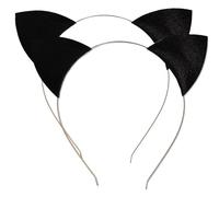 2 Pcs Glitter Cat Ears Headband, Mouse Eopard Ears,Chipmunk Rat Bat Tiger Wolf Ears,Halloween Accessories Cat Woman Costume for Adult Women Girls Boy Kids Catwoman Outfit Fancy Dress Hair Band