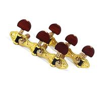 2 Pcs Gold Classical Guitar String Tuning Pegs Guitar Machine Head With Red Rosewood Handle Guitar Knobs Tuning Keys