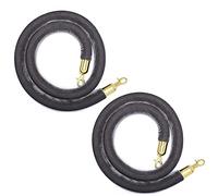 2 Pcs Gold Hook Stanchion Rope 11.5Ft Queue Barrier for Events Parties Casinos - Velvet Safety Barriers 3.5M Concierge Column Rope Elegant Crowd Control