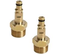 2 Pcs Gold M22 Adapter High Pressure Washer Hose Adapter Pressure Converter Fitting Pipe Quick Connectorfor K Series Pressure Washer Replacement Part Accessories