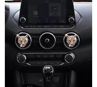 2 Pcs Golden Bling Leopard Air Vent Clips, Crystal Leopard Car Air Fresheners Vent Clips Car Diffuser Vent Clip Rhinestone Leopards Cars Decoration Cars Interior Decor Bling Accessories Interior Acce