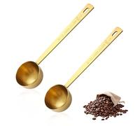 2 Pcs Golden Coffee Scoop, Measuring Spoons 15 ML Precise Coffee Spoon Tablespoon Measuring Spoons, Matcha Spoon Protein Scoop Measurings Scoops, for Measurings Milk Powder and Coffees