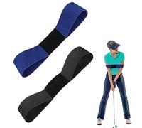 2 PCS Golf Connection Band,Elastic Anti-deformation Golf Training Aids,Durable and Compact Golf Grip Training Aid,Golf Training Aid,Golf Swing Training Aid,Suitable for Men and Women(Black,Blue)Great