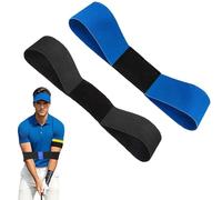 2 PCS Golf Connection Band,Golf Power Band,Golf Grip Training Aid,Golf Training Aids for Posture Correction and Strength Training, Effective Golf Swing Training Equipment (Black, Blue)