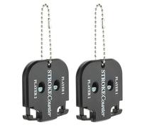 2 Pcs Golf Score Indicator,2 Player Stroke Counter Handheld Scorer, Mini Digits Square Golf Square Handy Count Shot Outdoor Sport Clicker with Keychain for Golf Game Scorekeeper Golf Gadgets
