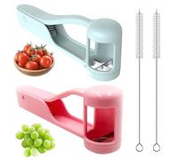 2 PCS Grape Cutter, Grape Slicer & Fruit Cutting Tool, Kitchen Gadgets for Food Prep, Snack Making & Salad Preparation, Compact Everyday Fruit Slicer with Comfortable Handle