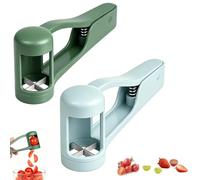 2 PCS Grape Cutter, Stainless Steel Quarter Grapes Slicer | Grape Slicer Kitchen Gadget for Vegetable Fruit Salad Cake Decor,Stainless Steel Kitchen Gadget Fruit Cutter