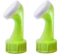 2 Pcs Green Bottle Top Waterer Sprinkler Shower Head, Portable Watering Can Nozzle Watering Tops, Plastic Bottle Top Spout Sprayer Household Watering Tool for Garden Irrigation Plant Flower