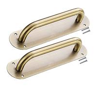 2 Pcs Green Bronze Barn Sliding Door Pulls Handles, Stainless Steel Round Shape Wardrobe Drawer Handle Cabinet Cupboard Handles Window Wooden Door Balcony HandleSmall