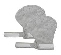 2 Pcs Grey Animal Handling Gloves for Small Pet Handling, Scratch Proof Polyester Handling Mitts, Super Absorbent Towel Material for Sugar Glider, Hamster, Squirrel, Flying Squirrel and Small Pets