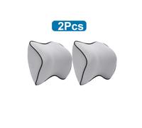 (2 Pcs Grey) Breathable Car Headrest Neck Pillow Auto Car Seat Pillow Memory Foam Head