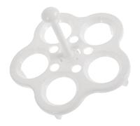 2 Pcs Grid Egg Steamer Rack 3.5cm Slots for Pot Cooking | White Reusable Holder, round Multi-hole Design, Supports Even Steam Circulation, Suitable for Home Cooks and Meal Preparation