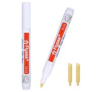 2 PCS Grout Pen,Grout Whitener,White Grout Pen for Tiles,Tile Pen Grout White,Quick-Drying,Waterproof,with 2 Replacement Nibs,for use in Bathrooms,Kitchens,Floor Tiles,Walls