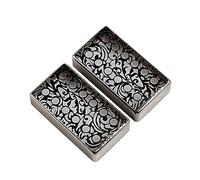 2 Pcs Guitar Pickup Engraved Flower Metal Pickup Metal Metal Humbuckers Electric Guitar Accessories