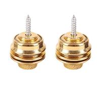 2 Pcs Guitar Strap Locks, Security Quick Release Strap Button Retainer, Antiskid Strap locks for Electric Guitar Bass Ukulele - Gold