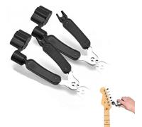 2 Pcs Guitar String Winder, Guitar Bridge Pin Puller,Guitar String Cutter, 3-in-1 Multifunctional Guitar String Cutter - Essential Guitar Tools for Repairing Guitar (Black)