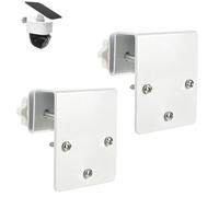 2 Pcs Gutter Mount Stainless Steel Bracket for Security SoloCam S340/E30/E42 and 4G LTE Cam S33, Solar Security Camera Holder Anti-Rust Screws, No Drill Installation