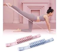 2 PCS Gymnastics Stretching Strap 12 Section Dance Stretching Belt for Physical Therapy, Pilates, Yoga, Dance, Gymnastics Exercise, Flexibility and Fitness Resistance, Pink and Blue