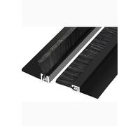 2 PCS H/F Type Aluminum Alloy Strip Brush Seal | Universal Dust, Draft, Weather Barrier for Industrial & Home Use | Easy Installation (F,7cm/2.8in)