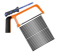 2 Pcs Hacksaw, Practical Small Hacksaw with 20 Pcs Mini Saw Blade Orange Junior Hacksaws Suitable DIY Projects Plumbing Electrical Work Home Pipes Woodworking Metalworking Work