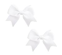 2 Pcs Hair Bows for Girls,Mini Tiny No-Willbond Ribbon White Bow Wrapping Cake,Decor Garland Ribbons Bows for Crafting,for Girl Kids Diy Cute Hair Clip Sewing Crafting Scrapbooking
