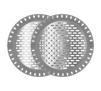 2 PCS Hair Catcher for Shower Drain, Stainless Steel Bathroom Sink Strainer with Silicone Rim, Flat Round Hair Stopper Trap Filter for Bathtub, Tub, Shower Kitchen Sink/Floor Drain Protector (Gray)