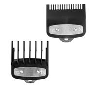 2 Pcs Hair Clipper Guard, Professional Hair Clipper Guards Combs,Hair Clipper Limit Comb 2 Lengths 1.5mm&4.5mm Clipper Attachment Comb with Metal Clip Fits Most Size Clippers Guide Combs (Black)