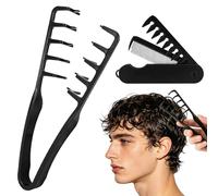 2 Pcs Hair Texture Comb Men, Mens Styling Comb for Charming Volume Hair Styling Wide Tooth Mens Combs for Texturising Black Magic Combs for Men Boy