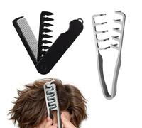 2 Pcs Hair Texture Comb Men, Wide Tooth Fluffy Styling Comb, Portable Folding 2-in-1 Roots Volume Tool, Hair Styling Accessories for Mens Womens, Create Smooth Voluminous Hairstyles