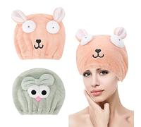 2 Pcs Hair Towels,Microfibre Towel,Hair Wrap Towel,Rapid Hair Drying Towels,Dry Hair Hat for Women Quick Drying,Hair Cap,Super Absorbent Hair Towel Wrap,Microfibre Hair Towel for Women Kids Girls