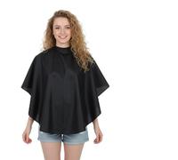 2 PCS Hairdressing Cape Barber Makeup Cape Waterproof Hair Dye Water-Resistant Styling Shampoo Capes Beauty Salon Shorty Smock for Artist Clients Lightweight Comb-Out Beard 31.4”*27.5” (Black)