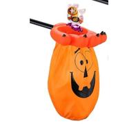 2 PCS Halloween Begging Bags, Skull Scepter Bag with Skeletal Hand Opening & Pumpkin Candy Bag with Beast Claw Opening, Candy Pouch with Carrying Pole for Trick or Treat Party, Halloween Decoration