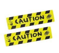 2 Pcs Halloween Decorations Mind The Step Sign Caution Floor Tape Anti Slip Warning Stickers, Party Decor, Barricade Sign for Floors, Hallways, Entrances, Indoor Outdoor Scary Decoration 6 × 24 In