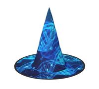 2 PCS Halloween Hat â€“ DNA Chain Photo Print Witches Decor Party Witch Costume, Pointed Horn Cap, Festive Gift