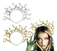 2 Pcs Halloween Medusa Snake Headband Greek Goddess Snake Hair Hoop Egypt Snake Halloween Masquerade Cosplay Hair Accessories for Women and Girls
