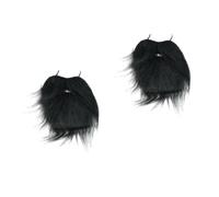 2 Pcs Halloween Pirate Beard Moustache Set for Party Cosplay Black