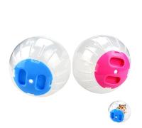 2 pcs Hamster Ball, Transparent Dwarf Hamster Exercise Ball, hamster toys, hamster balls for syrian hamsters, For Jogging,Sport,Gerbil Pet,10cm/3.93 inch Diameter(Blue and Pink)