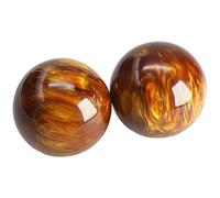 2 Pcs Hand Massage Balls, Gold Silk Sea Willow Resin Baoding Balls for Stress Relief, Hand Strengthening and Physical Therapy Tools, Arthritis Relief Spheres for Men and Women
