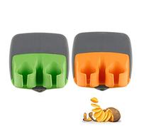 2 Pcs Hand Vegetable Peeler Palm Peeler Rubber Finger Grips Comfortable to Peel Pumpkin, Carrot, Cucumber, Potato and More
