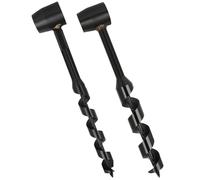 2 PCS Hand Wood Auger Drill Bits, 0.75 & 1 Inch Carbon Steel Manual Scotch Eye Augers, Bushcraft Camping Survival Hand Drill Tools for Woodworking, Emergency Shelter, Outdoor DIY Project