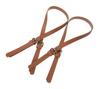 2 Pcs Handbag Strap for Women 67-71cm Double Buckle Brown | Synthetic Leather, Adjustable DIY Replacement for Clutch Bag and Handbag, Easy Sewing, Chic Classic Style