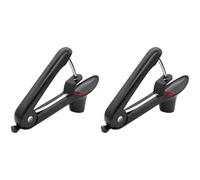 2 Pcs Handheld Tool for Cherry Pitting, Stainless Steel Plunger Corer with Flexible Silicone Cup for Red Dates, Hawthorn, Jam Making, Ergonomic Kitchen Gadget, Black