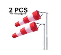 2 Pcs Hanging Outdoor Wind Vanes and External Anemometer Rotating Air Sock