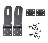 2 Pcs Hasp and Staple Heavy Duty with 18 Screws, Shed Door Lock Latch for External Doors Padlock Hasp for Windows, Cabinets, Pet Cages, Shed Latch Lock
